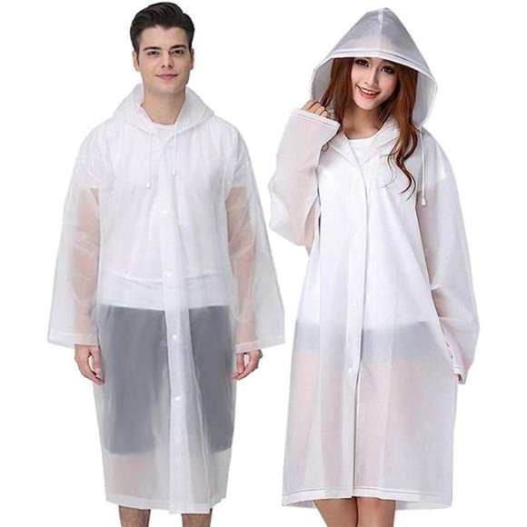 Rain Ponchos for Adults Reusable, 2 Pcs Raincoats Emergency for Women Men - Picture 1 of 6